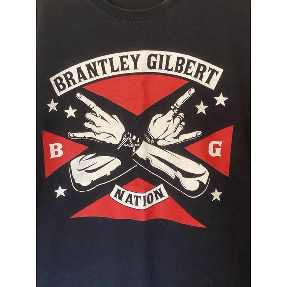 Brantley Gilbert Black S/S T-Shirt Men's Size L Concert Tour Country Music Tee - Picture 4 of 10